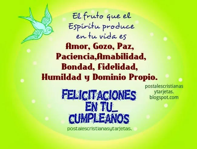 Felicitación en Cumpleaños con Amor, Gozo, Paz y mucho más ... Felicitación en Cumpleaños con Amor, Gozo, Paz y mucho más ...
