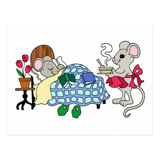 Raton De La Mama Que Cuida Para El Nino Enfermo Tarjeta Postal Raton De La Mama Que Cuida Para El Nino Enfermo Tarjeta Postal