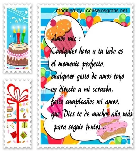 Postales Con Frases Bonitas De Cumpleaños Para Mi Novio | 10.000 ...