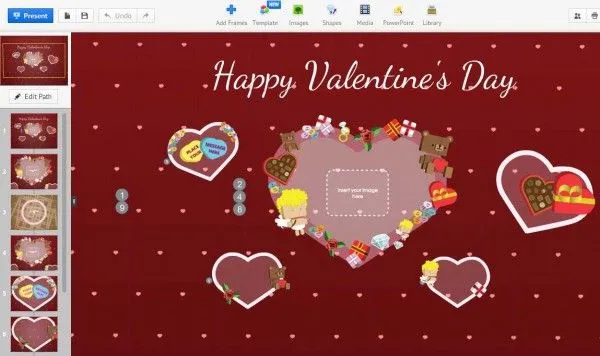 Postales interactivas de San Valentín usando Prezi