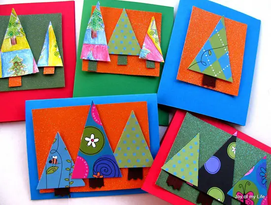 Postales de Navidad fáciles - Manualidades Infantiles