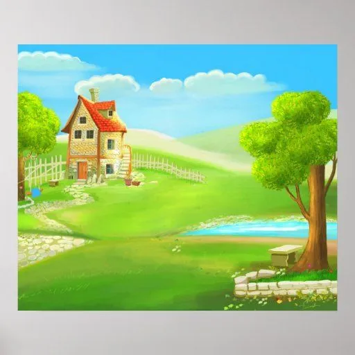 poster de la casa del dibujo animado de Zazzle. poster de la casa del dibujo animado de Zazzle.