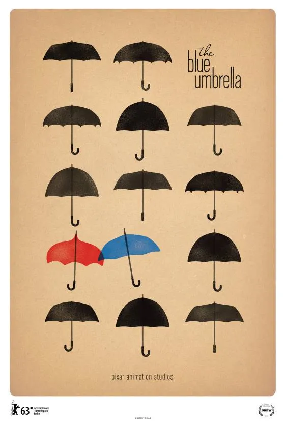 Poster del cortometraje animado "The Blue Umbrella" | PROYECTOR XD Poster del cortometraje animado "The Blue Umbrella" | PROYECTOR XD