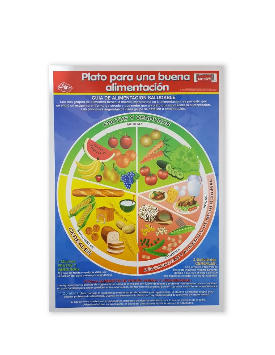 Póster Didáctico chico: Plato del Buen Comer en inglés y español Fabi y Sofi | Liverpool Póster Didáctico chico: Plato del Buen Comer en inglés y español Fabi y Sofi | Liverpool