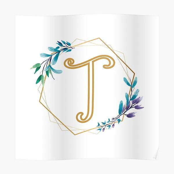 Póster for Sale con la obra «Marco floral letra cursiva T» de LetterMom | Redbubble Póster for Sale con la obra «Marco floral letra cursiva T» de LetterMom | Redbubble