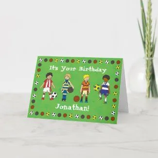 Poster personalizado fútbol del fútbol del muchach de Zazzle.
