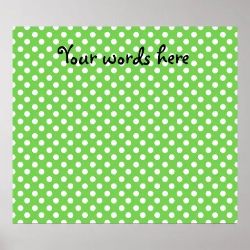 Lunares blancos en fondo verde claro posters | Zazzle Lunares blancos en fondo verde claro posters | Zazzle