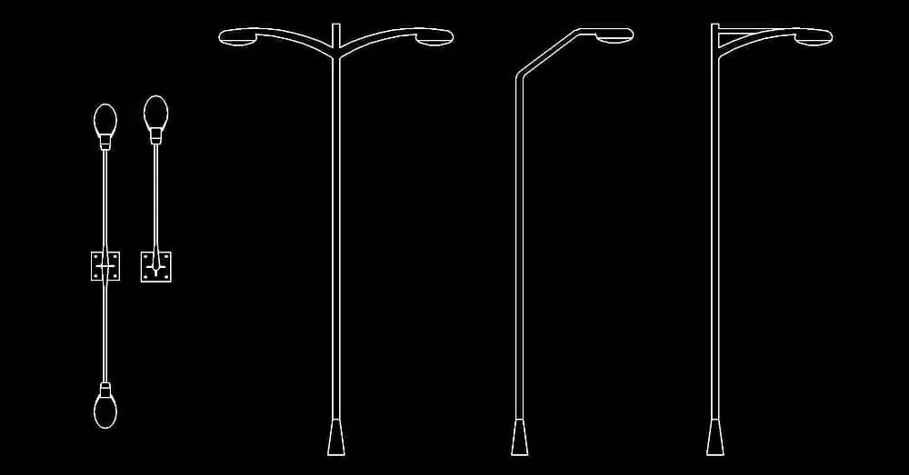 Postes de luz dwg AutoCAD planta y alzado - DWGAutoCAD Postes de luz dwg AutoCAD planta y alzado - DWGAutoCAD
