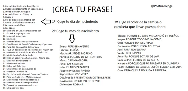 Postureo Las Palmas on Twitter: "¡Por fin! Crea tu propia frase ...