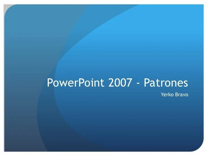 Power point 2007 patrones