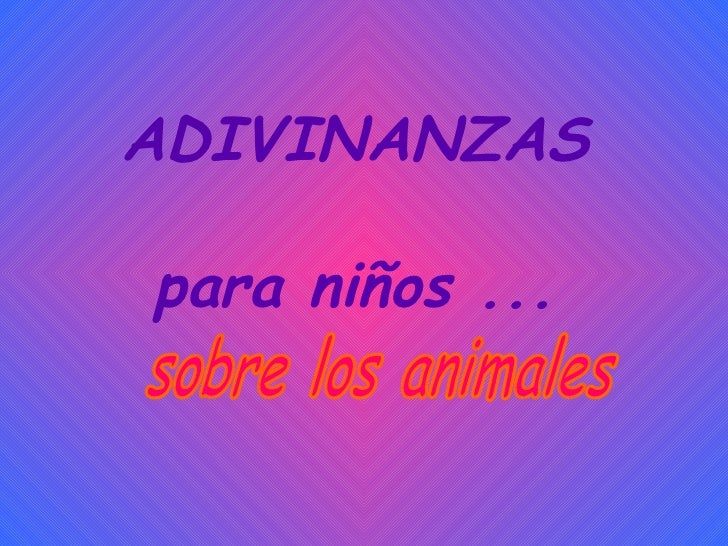 Power Point Adivinanzas Para NiñOs