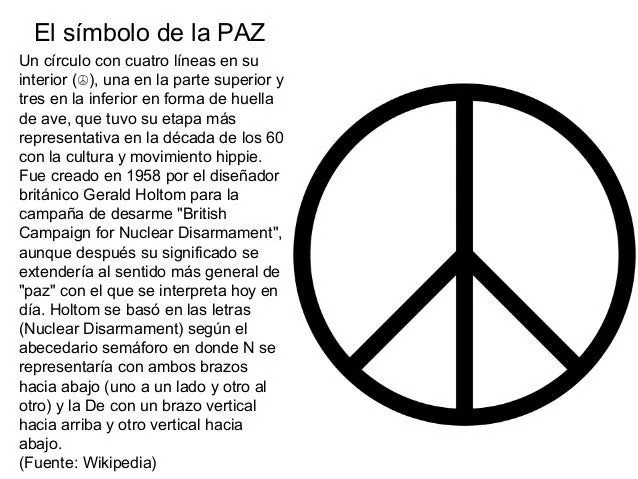 Powerpoint simbolo paz