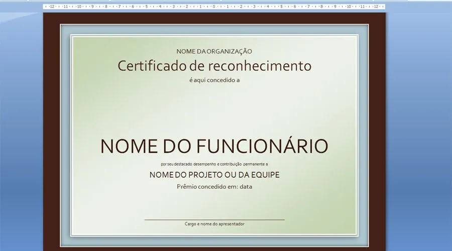 PowerPoint tem modelos semiprontos para certificados, slides e ...