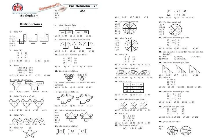 Practica Analogías Y Distribuciones