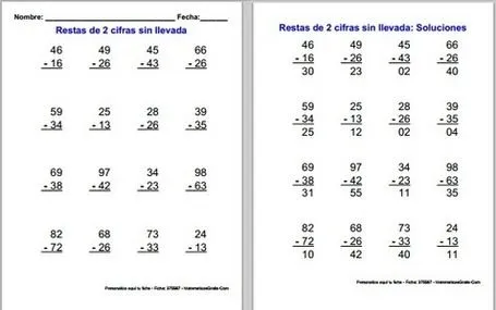Practica de sumas y restas para niños para imprimir - Imagui