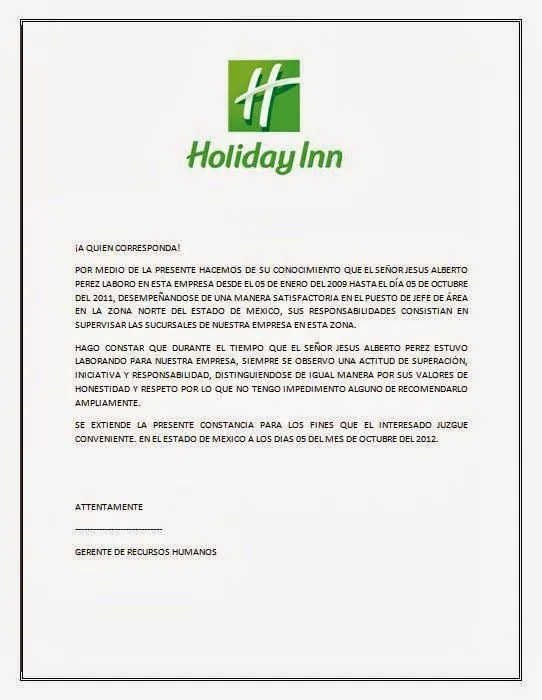 Practicas: Crear carta de recomendación.