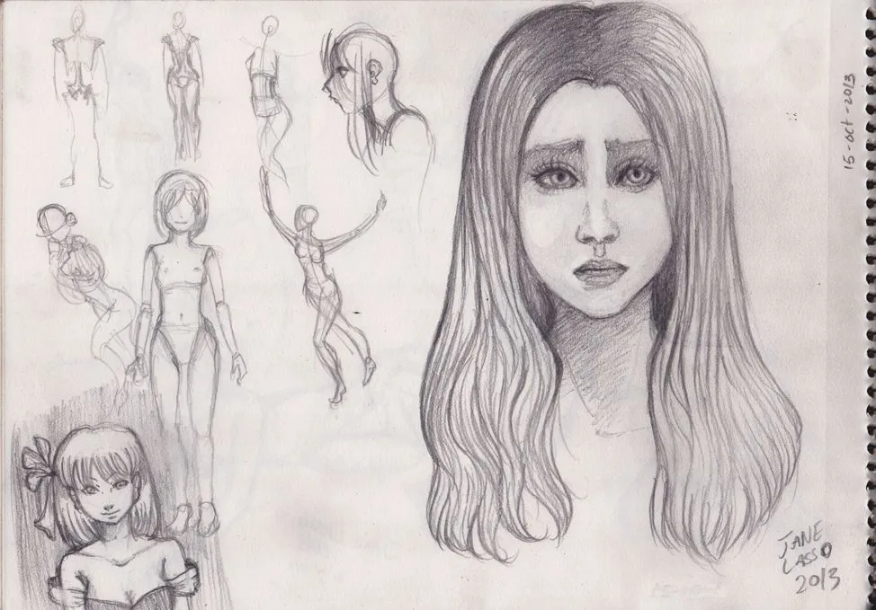 Prácticas de poses y retrato a lápiz | Dibujos y Sketches de Jane ... Prácticas de poses y retrato a lápiz | Dibujos y Sketches de Jane ...