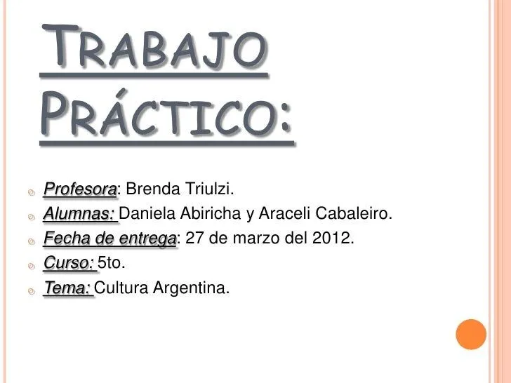 Trabajo práctico cultura