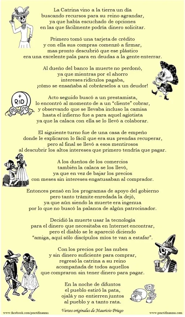 PractiFinanzas ¡Festeja el día de muertos con nuestras Calaveras Literarias  2019!