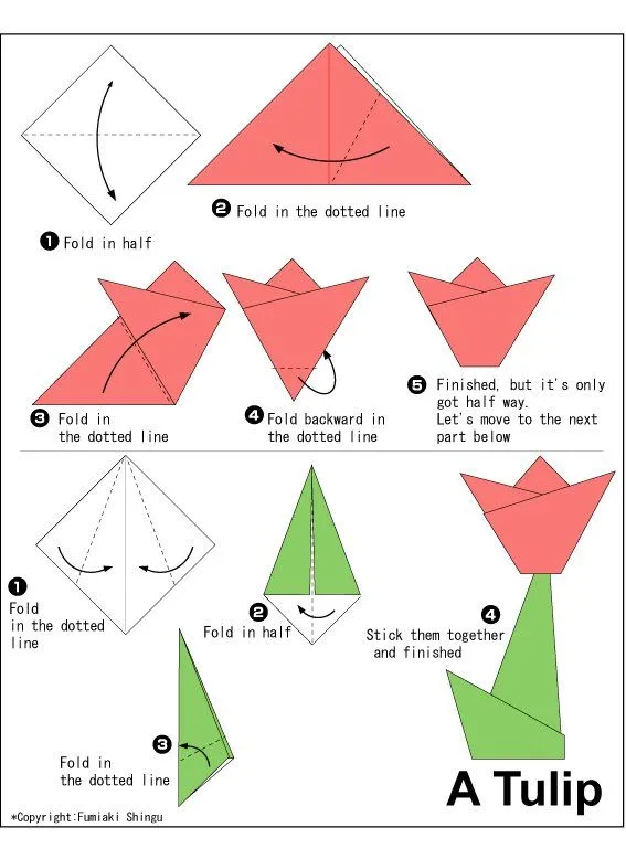 Prasekolah Seri Permata: Origami Bunga Tulip Prasekolah Seri Permata: Origami Bunga Tulip