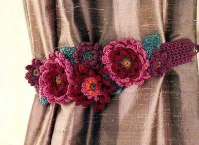 Preciosa agarradera para la cortina. | sujetadores crochet | Pinterest