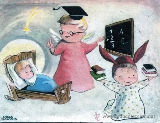 PRECIOSA Y ANTIGUA POSTAL DE NIÑOS ESTUDIANDO ( FIRM. CARLOS BUSQUETS ... PRECIOSA Y ANTIGUA POSTAL DE NIÑOS ESTUDIANDO ( FIRM. CARLOS BUSQUETS ...