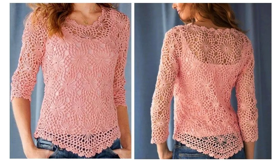 Preciosa Blusa a crochet paso a paso - Manualidades Y ...
