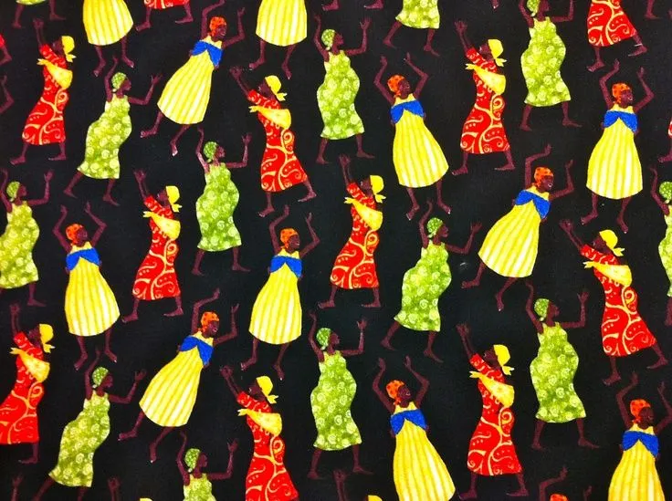 Preciosos dibujos de mujeres africanas, con vestidos de colores en ...