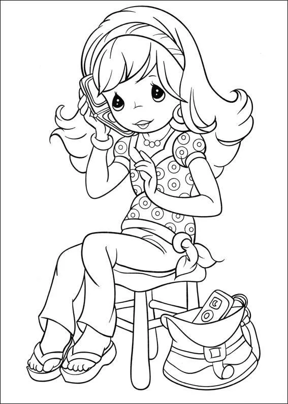 Preciosos Momentos Celular | Dibujos para Colorear Infantil