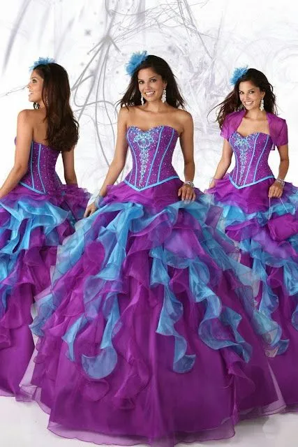 Preciosos Vestidos de Fiesta de 15 Años de varios colores ...