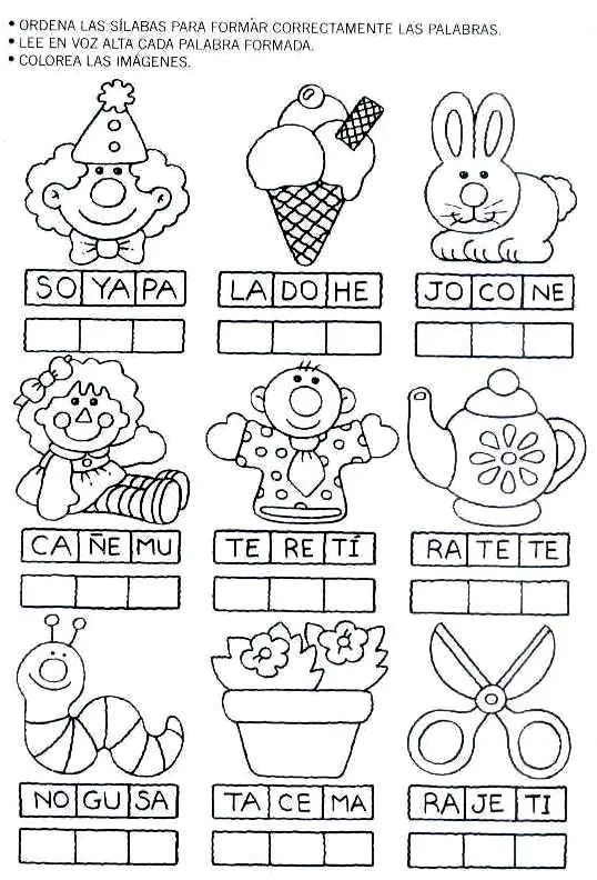 Preescolar: actividades de las silabas para preescolar Preescolar: actividades de las silabas para preescolar