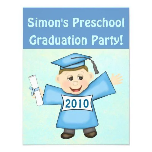 Preescolar de los muchachos/fiesta de graduación d invitación de ... Preescolar de los muchachos/fiesta de graduación d invitación de ...