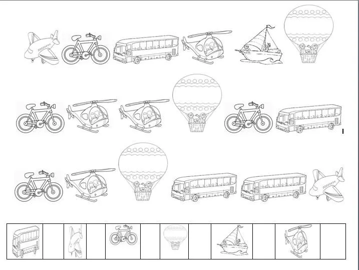 Preescolar: medios de transporte