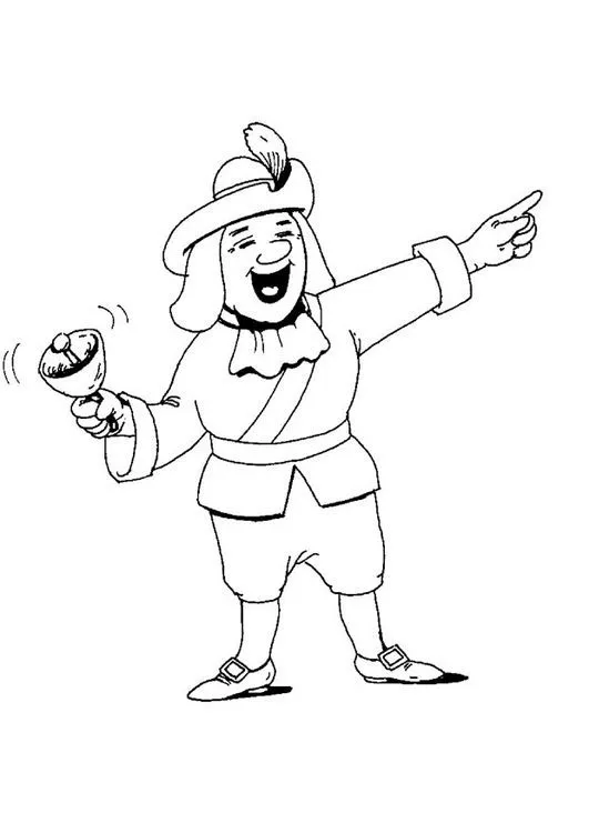 Pinto Dibujos: Pregonero para colorear