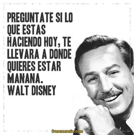 Pregúntate si lo que estás haciendo hoy, te .... Frases.