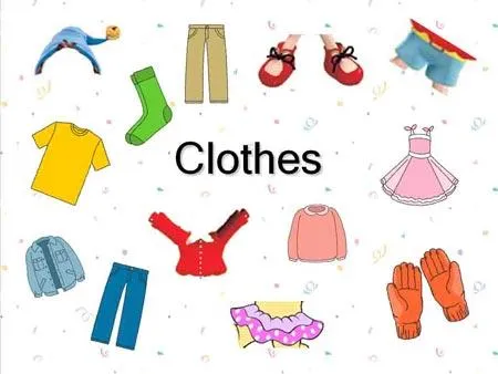Prendas de vestir en ingles y español con dibujos - Imagui