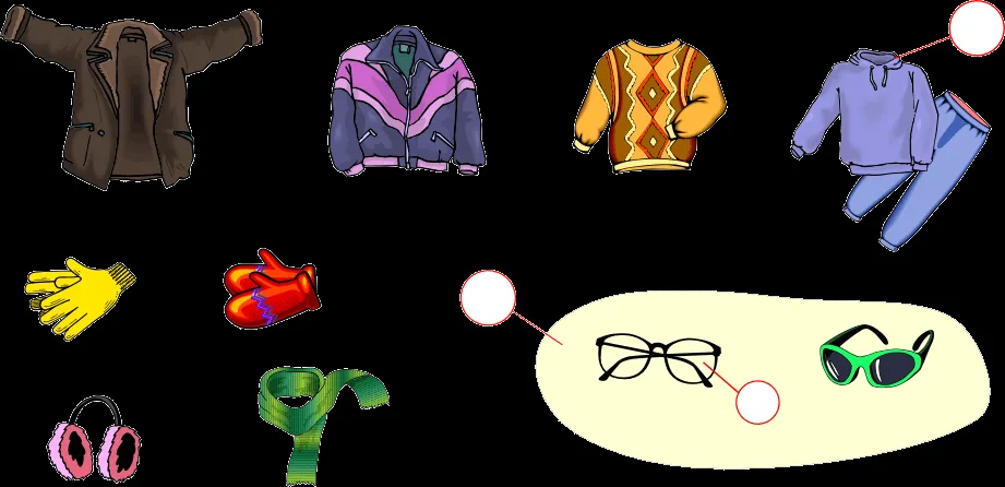 Dibujos de prendas de vestir invierno en inglés - Imagui