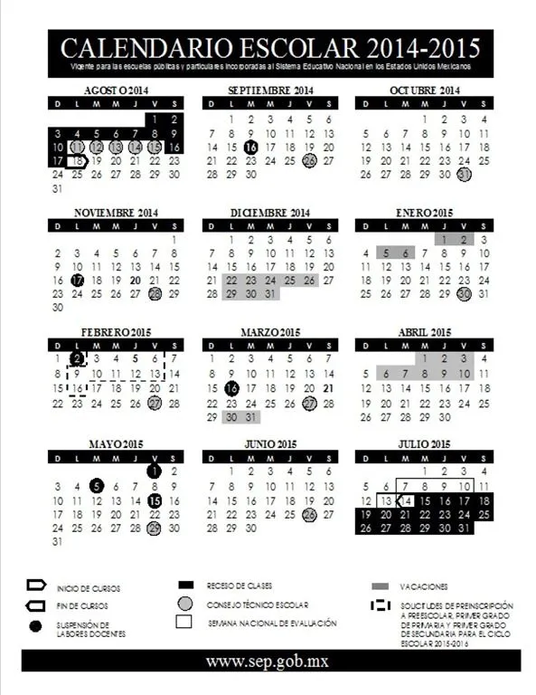 Prepara la SEP calendario escolar 2014–2015 | Setebc's WordPress ...