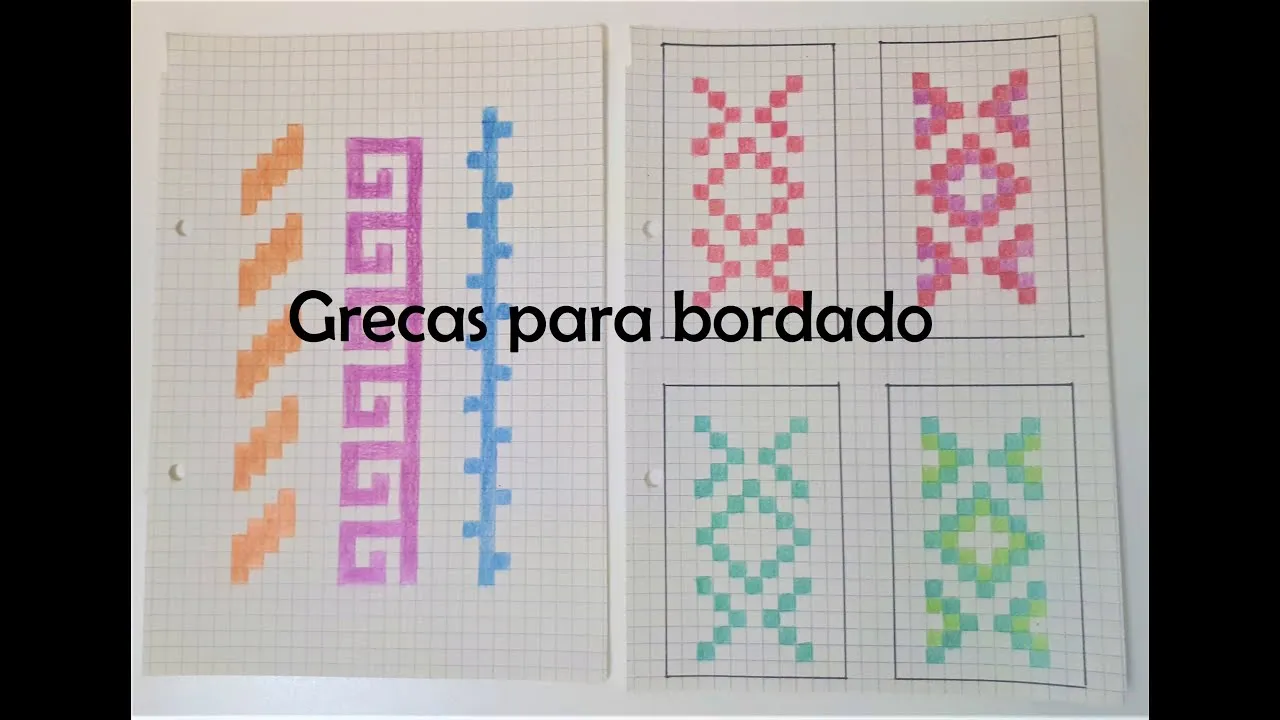 ✏️ Preparar grecas para bordado en punto de cruz - Separadores de libros - YouTube ✏️ Preparar grecas para bordado en punto de cruz - Separadores de libros - YouTube