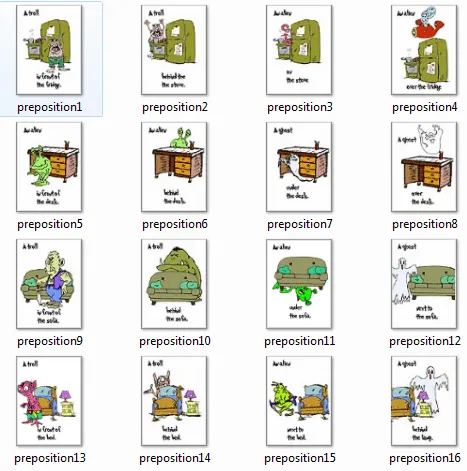 Preposiciones en inglés - Imagui