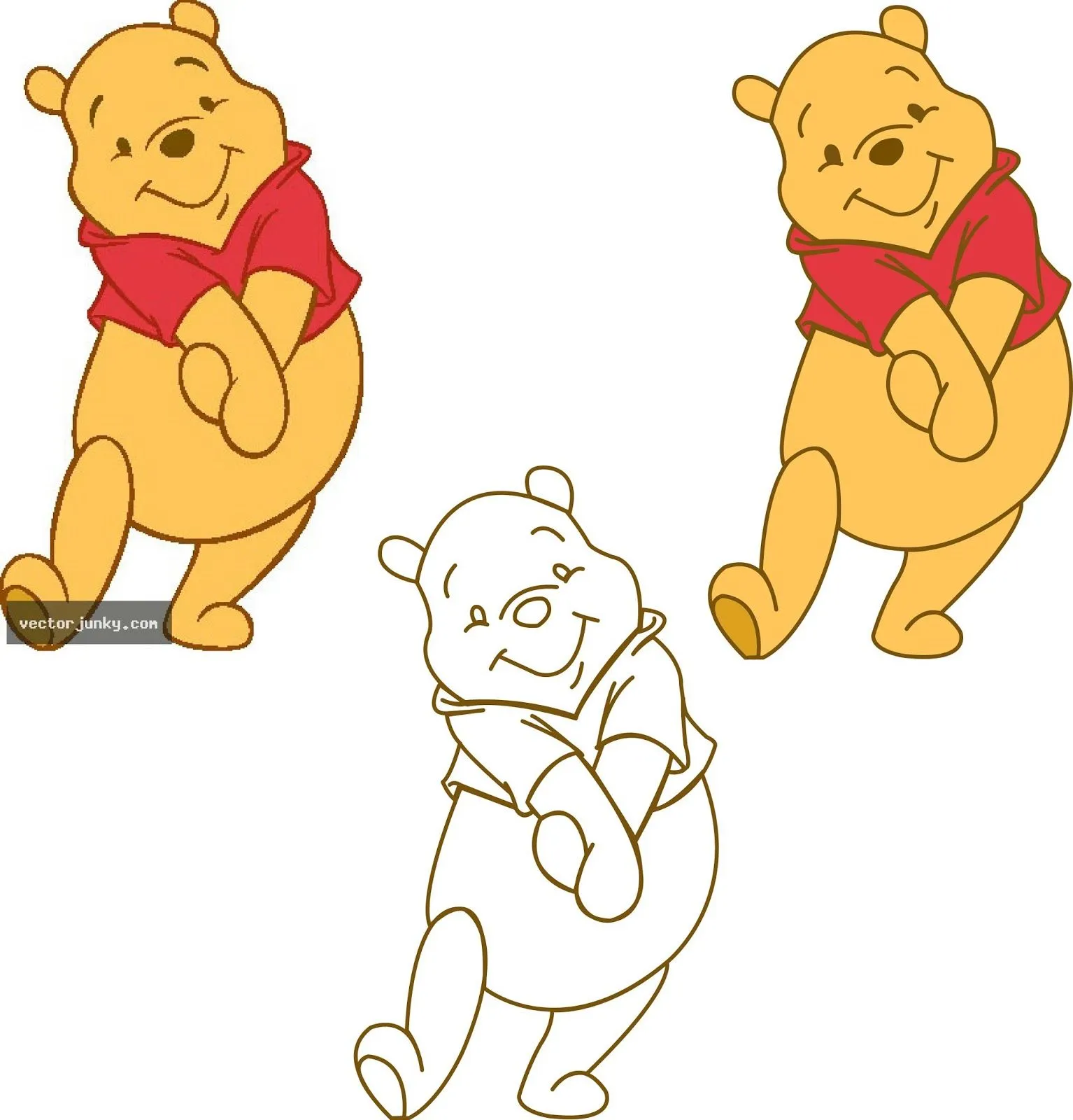 Preprensa Digital: winnie pooh vectorizado en illustrator