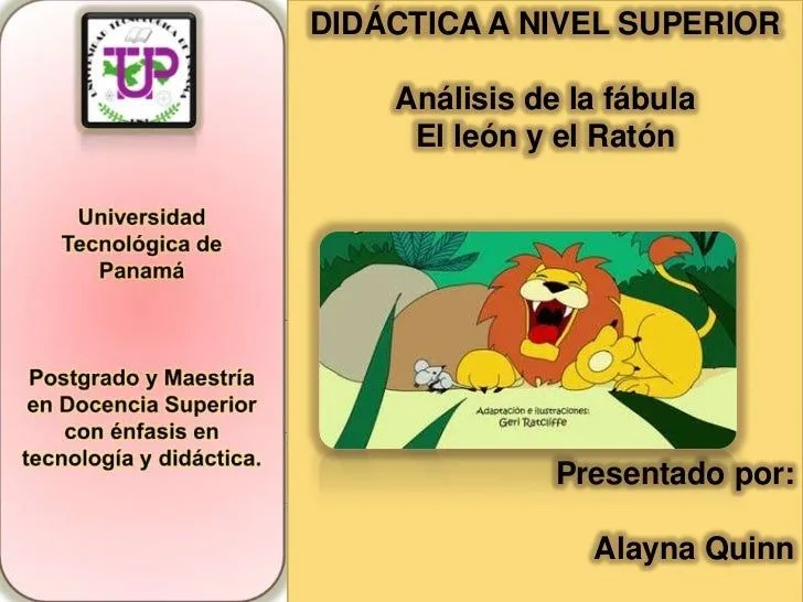 Pres fabula el león y el ratón