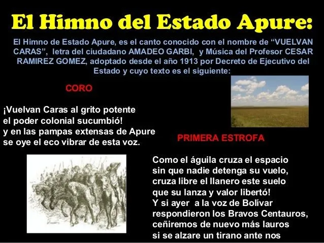 Presenatcion de los simbolos del estado apure Presenatcion de los simbolos del estado apure