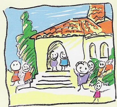 Dibujos de escuelas con alumnos - Imagui