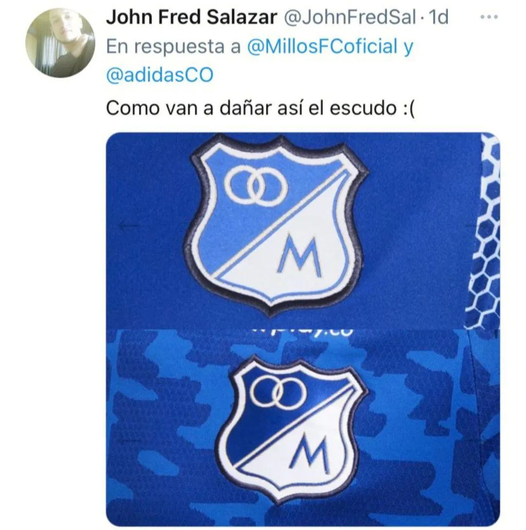 A pocas horas de su presentación, la nueva camiseta de Millonarios ya ha generado varias polémicas - Infobae A pocas horas de su presentación, la nueva camiseta de Millonarios ya ha generado varias polémicas - Infobae