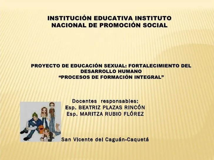 Presentación proyecto educación sexual