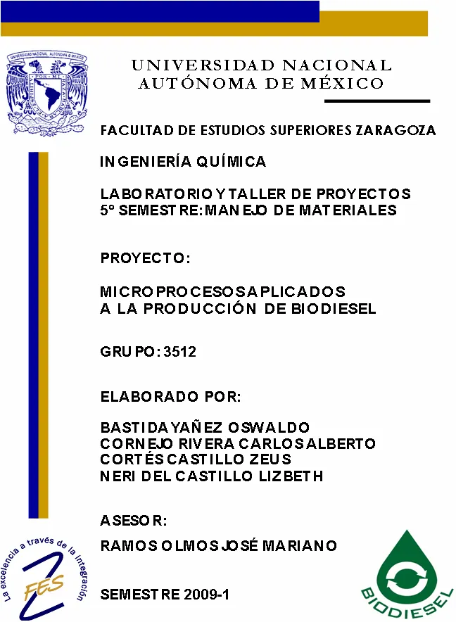 PRESENTACIÓN DEL PROYECTO | Microreactoresdebiodiesel's Weblog