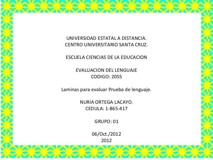Presentación tarea evaluacion del lenguaje 97 2003 Presentación tarea evaluacion del lenguaje 97 2003