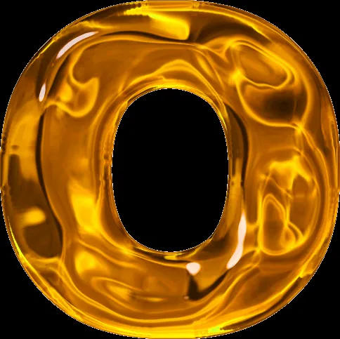 Presentation Alphabets: Lumpy Gold Letter O Presentation Alphabets: Lumpy Gold Letter O