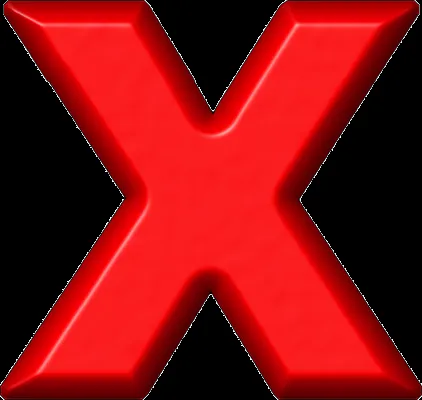 Presentation Alphabets: Red Refrigerator Magnet X Presentation Alphabets: Red Refrigerator Magnet X